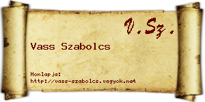 Vass Szabolcs névjegykártya