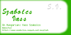 szabolcs vass business card